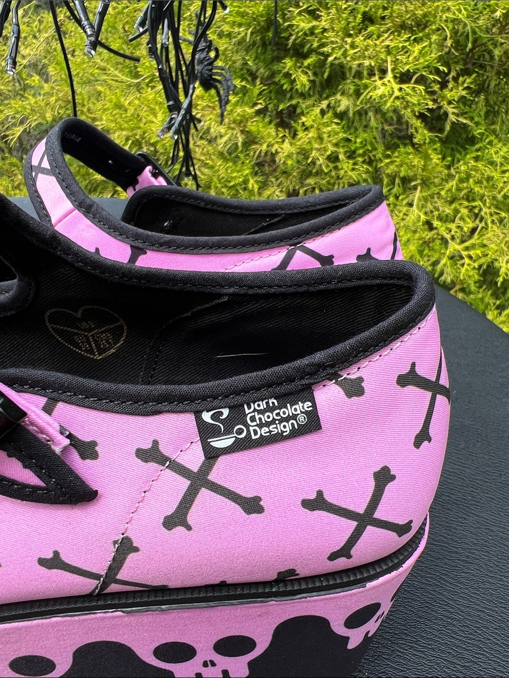 Hot Chocolate Design Chocolaticas® Pink Bones Mary Jane Platform Shoes Halloween - Picture 9 of 17